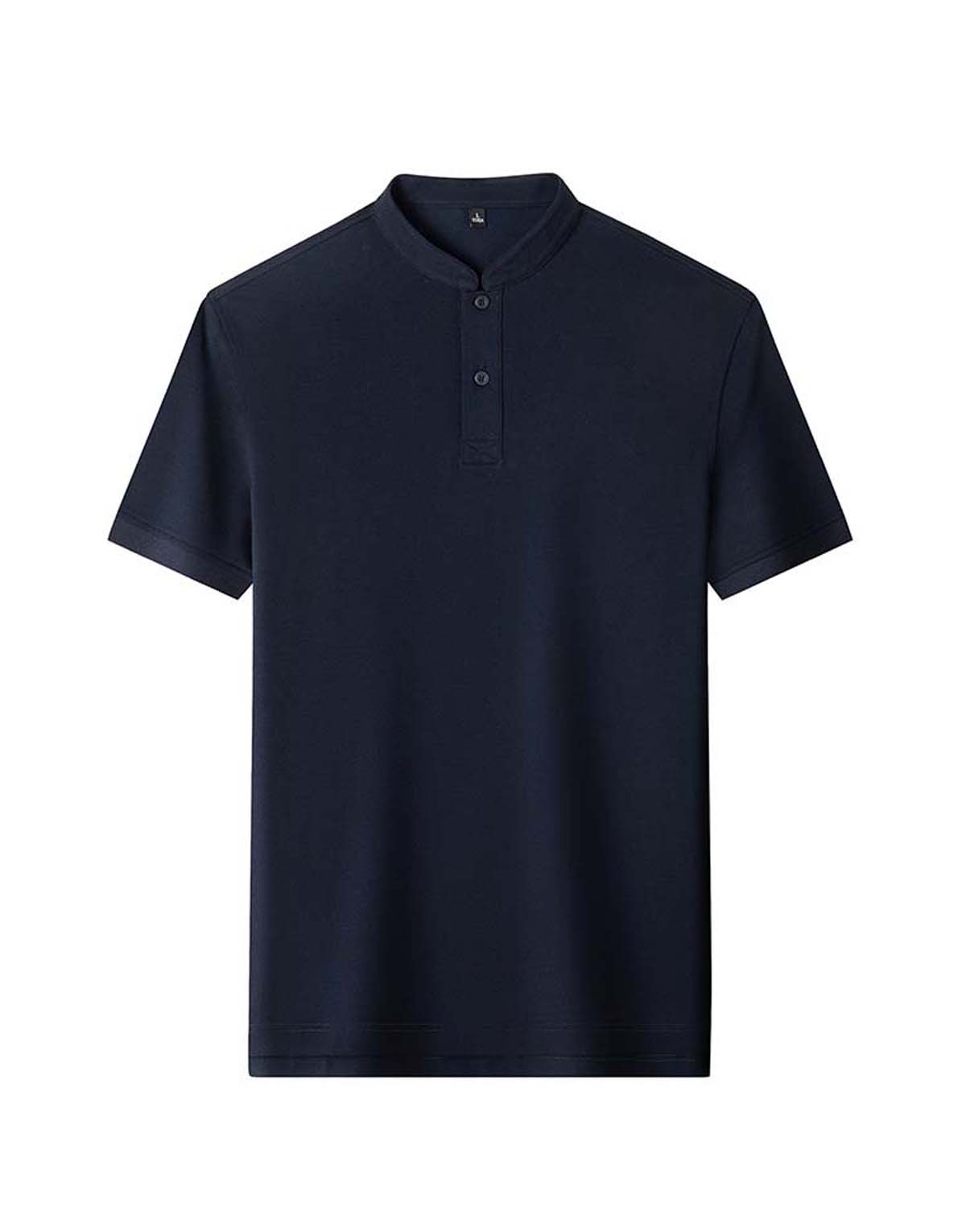 Stand-collar short-sleeve polo shirt-mt19-16